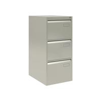 Bisley 3 Drawer Contract Steel Filing Cabinet Goose Grey