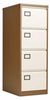 Bisley 4 Drawer Contract Steel Filing Cabinet Coffee Cream