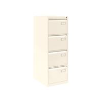 Bisley 4 Drawer Contract Steel Filing Cabinet Chalk White