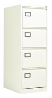 Bisley 4 Drawer Contract Steel Filing Cabinet Chalk White