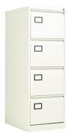 Bisley 4 Drawer Contract Steel Filing Cabinet Chalk White