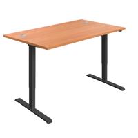 Economy Single Motor Sit Stand Desk (FSC) 1200 X 800 Beech/Black