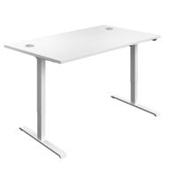 Economy Single Motor Sit Stand Desk (FSC) 1200 X 800 White/White