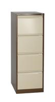Bisley 4 Drawer Classic Steel Filing Cabinet Coffee/Cream