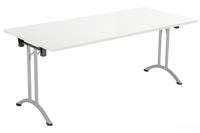One Union Rectangular Folding Table (FSC) 1600 X 700 White/Silver