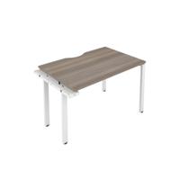 CB Bench Extension with Cut Out: 1 Person 1200 X 800 Grey Oak/White