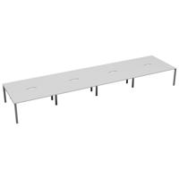 CB Bench with Cut Out: 8 Person 1200 X 800 White/Silver