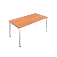 CB Bench with Cable Ports: 1 Person 1200 X 800 Beech/White