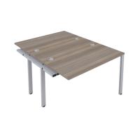 CB Bench Extension with Cable Ports: 2 Person 1200 X 800 Grey Oak/Silver