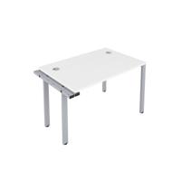 CB Bench Extension with Cable Ports: 1 Person 1200 X 800 White/Silver