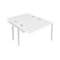 CB Bench Extension with Cable Ports: 2 Person 1200 X 800 White/White