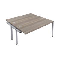 CB Bench Extension with Cable Ports: 2 Person 1400 X 800 Grey Oak/Silver