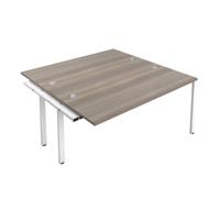 CB Bench Extension with Cable Ports: 2 Person 1400 X 800 Grey Oak/White
