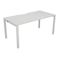 CB Bench with Cut Out: 1 Person 1600 X 800 White/White