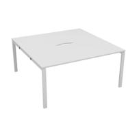 CB Bench with Cut Out: 2 Person 1600 X 800 White/White