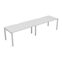 CB Single Bench with Cut Out: 2 Person 1600 X 800 White/White