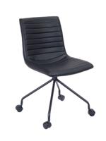 Veer Chair with 4 Star Base Black PU/Black