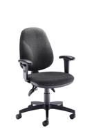 Concept Deluxe Chair With Adjustable Arms Charcoal