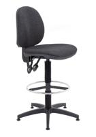Concept Mid-Back Fixed Draughtsman-Kit Chair Charcoal