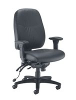 Vista Leather Look Chair Black