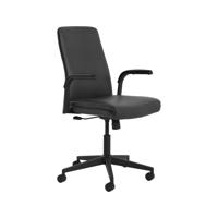 Fleck Office Chair with Arms Black PU