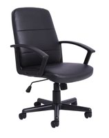 Gomez Black Leather Look Chair