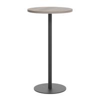 Contract Table High (FSC) 600mm Grey Oak/Black