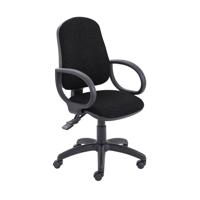 Calypso 2 Deluxe Chair Fixed Arms Black PU