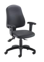 Calypso 2 Deluxe Chair Adjustable Arms Black PU