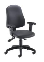 Calypso 2 Deluxe Chair with Adjustable Arms Black PU