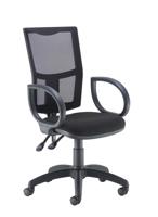 Calypso 2 Mesh Office Chair with Fixed Arms Black