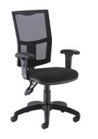 Calypso 2 Mesh Office Chair Adjustable Arms Black