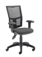 Calypso 2 Mesh Office Chair with Adjustable Arms Charcoal