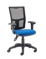 Calypso 2 Mesh Office Chair Adjustable Arms Royal Blue