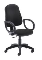Calypso 2 Single Lever Office Chair with Fixed Back and Fixed Arms Black