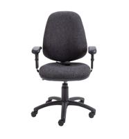 Calypso Ergo 2 Lever Office Chair with Lumbar Pump Adjustable Arms Charcoal