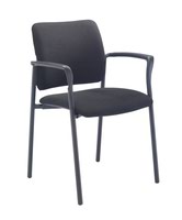 Florence Arm Chair 4 Leg Upholstered Black Frame