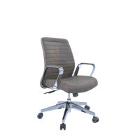 Dawn Mid Back Leather Executive Chair Brown PU