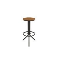 Ledge Stool Elm Wooden Top/Black