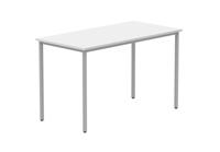 Office Rectangular Multi-Use Table 1200X600 Arctic White/Silver