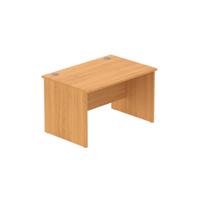 Office Rectangular Desk with Panel Legs  1200X800 Norwegian Beech