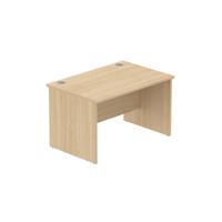 Office Rectangular Desk with Panel Legs  1200X800 Canadian Oak