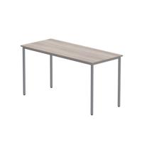 Office Rectangular Multi-Use Table (FSC) 1400X600 Alaskan Grey Oak/Silver