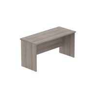 Office Rectangular Desk with Panel Legs  1400X600 Alaskan Grey Oak