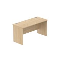 Office Rectangular Desk with Panel Legs  1400X600 Canadian Oak