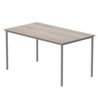 Office Rectangular Multi-Use Table  1400X800 Alaskan Grey Oak/Silver