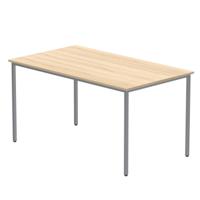 Office Rectangular Multi-Use Table (FSC) 1400X800 Canadian Oak/Silver