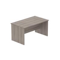 Office Rectangular Desk with Panel Legs  1400X800 Alaskan Grey Oak