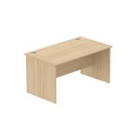 Office Rectangular Desk with Panel Legs  1400X800 Canadian Oak
