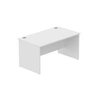 Office Rectangular Desk with Panel Legs  1400X800 Arctic White